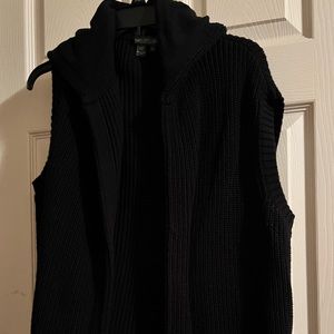 Black Hooded Vest